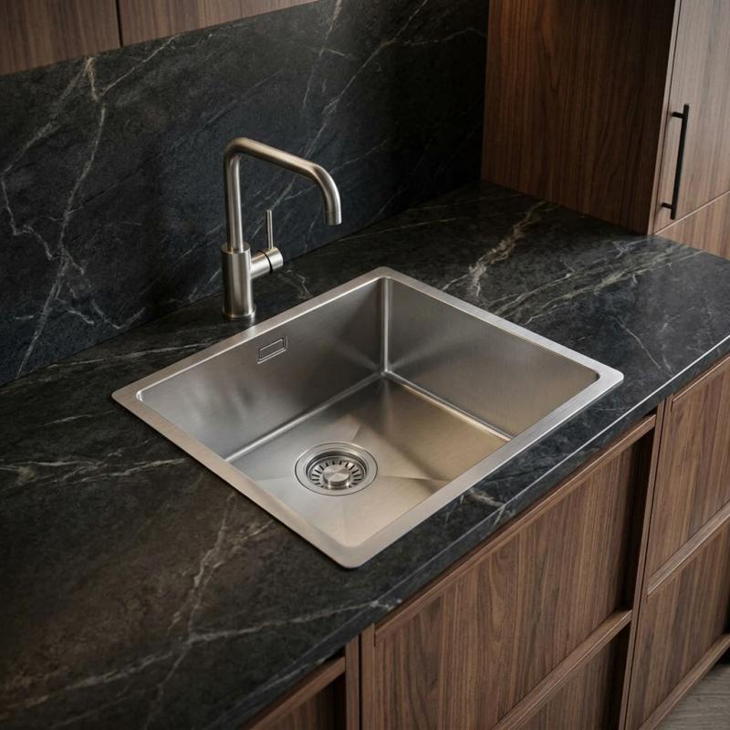 Pure.Sink Luxion RVS spoelbak 36x40 cm onderbouw, vlakinbouw en opbouw  PLX3640-02